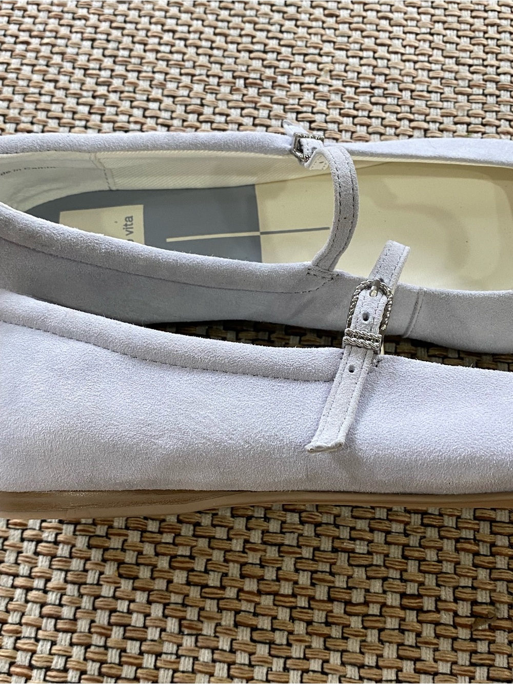 Dolce Vita Light blue Suede Mary Jane Flats with Buckle Strap - Picture 5 of 5